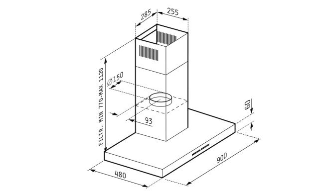 Аспиратор Pyramis Agilo Black 90